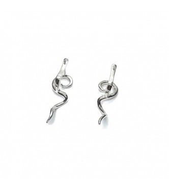E000868 Genuine Sterling Silver Stylish Earrings Spirals Solid Hallmarked 925 Handmade